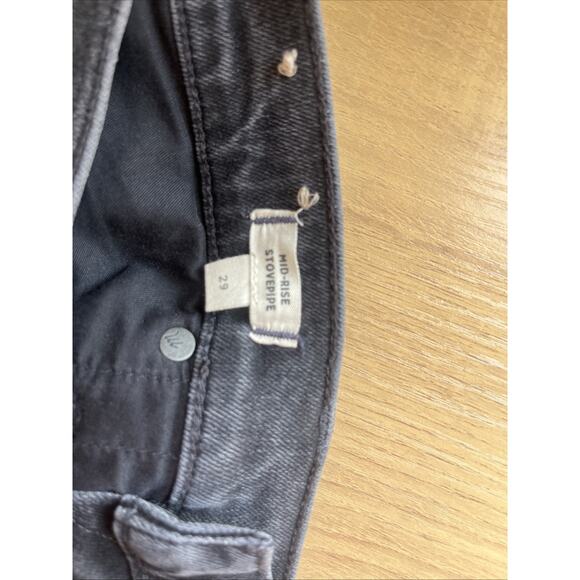 NWT Madewell Mid-Rise Stovepipe Jeans Women Size 29 Armand Wash Black Gray NR514 - Picture 7 of 10
